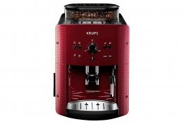 Espressor automat Krups EA810770, Functie Cappucino, 15 Bar, Capacitate 500 g Cafea Boabe, Rasnita metalica, Rosu