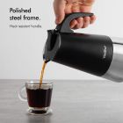 Ibric Espresso pt Cafea din inox VonShef 1000087, Capacitate 6 Cupe, Negru mat, Inox