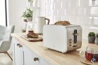 Prajitor de paine Swan Nordic Toaster ST14610WHTN, Soft Touch, 2 Felii, Putere 900 W, Functie dezghetare, Crem